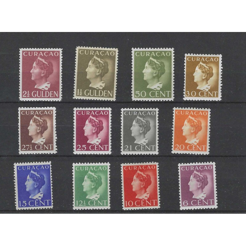 Curacao 141-152 Wilhelmina  MNH/postfris CV 200 €