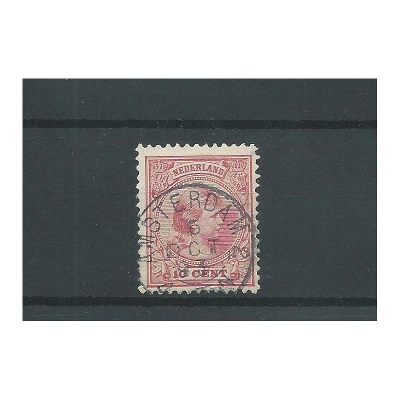 Netherlands 37 "AMSTERDAM-2 1893" small round cancel  VFU/used CV 5++ €