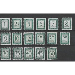 Curaçao P44-60 Postage due 1952  MNH CV 19 €