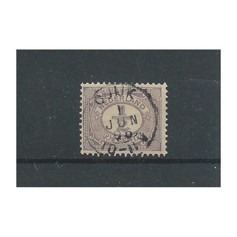 Netherlands 50 "ARNHEM 1906" small round cancel  VFU/used CV 5+ €