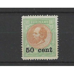 Suriname 40 Provisional issue MH/unused CV 170 €  Certificate !!