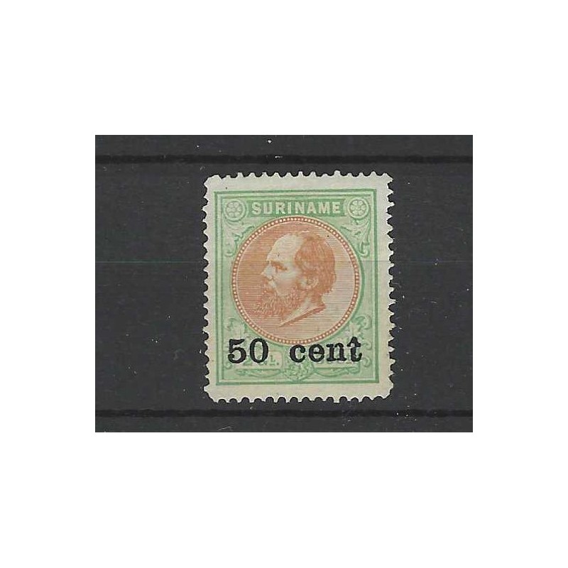 Suriname 40 Provisional issue MH/unused CV 170 €  Certificate !!