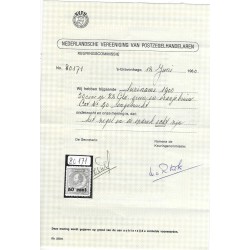 Suriname 40 Provisional issue MH/unused CV 170 €  Certificate !!