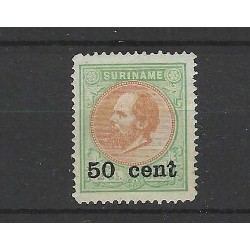 Suriname 40 Provisional issue MH/unused CV 170 €  Certificate !!
