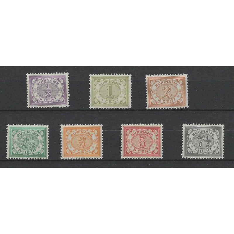 Suriname 41-47 Cijfer serie  MNH/postfris CV 200 €