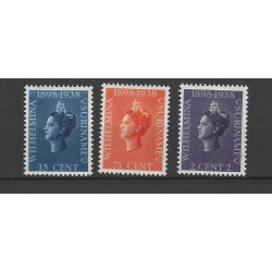 Suriname 187-189 Wilhelmina  MNH CV 14 €