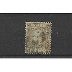 Nederland 12 Willem III 1876 met puntstempel 3  VFU/gebr CV 240 €