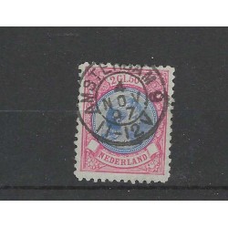 Nederland 47B wilhelmina met "Amsterdam-9 1897" kleinrond VFU/gebr CV 200 €