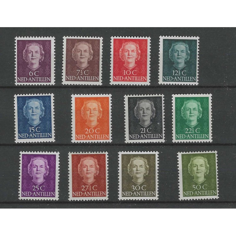 Curacao 218-229 Juliana Hartz  MNH/postfris CV 85 €