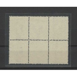 Curacao 23  Wilhelmina blokje van 6 VFU/gebr CV 80+ €