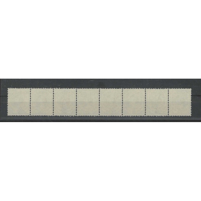 Curaçao 23  Wilhelmina Strip of 8 VFU/used CV 100++ €