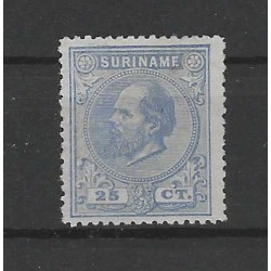 Suriname 1-15 Willem III 1873 set MH/ongebr CV 900 €