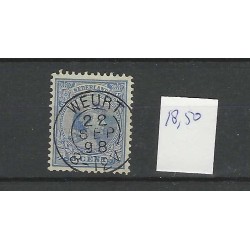 Nederland 35 Wilhelmina "WEURT 1898" kleinrond VFU/gebr CV  19+ €