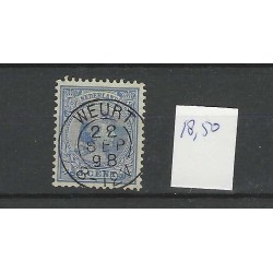 Netherlands 35 Wilhelmina "WEURT 1898" small round cancel VFU/used CV  19+ €