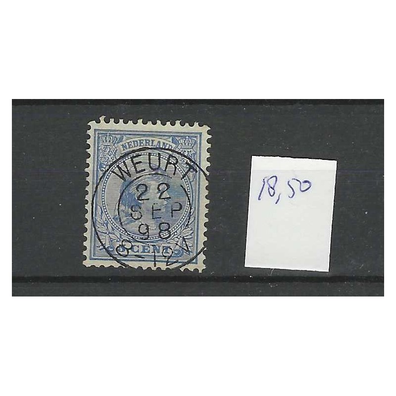 Nederland 35 Wilhelmina "WEURT 1898" kleinrond VFU/gebr CV  19+ €