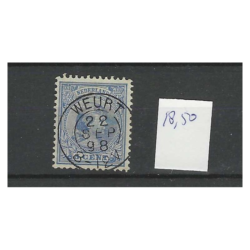 Netherlands 35 Wilhelmina "WEURT 1898" small round cancel VFU/used CV  19+ €