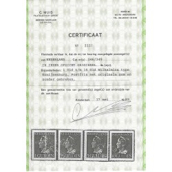 Nederland 346-349 Wilhelmina  MNH/postfris CV 455 € Certificaat !!