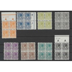 Nederland R33-56  Viezijdige roltanding blokjes van 4 MNH/MH CV 1700 €