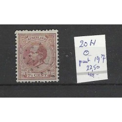 Netherlands 20H Willem III 1872 with numeral dot cancel 197  VFU/used CV 62,5 €