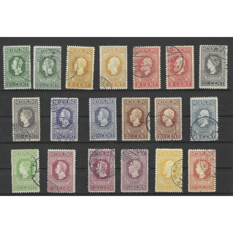 Nederland 90A-99A, 90B-100B Jubileum 1913 VFU/gebr  CV 1145 €