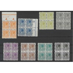 Nederland R33-56  Viezijdige roltanding blokjes van 4 MNH/MH CV 1700 €