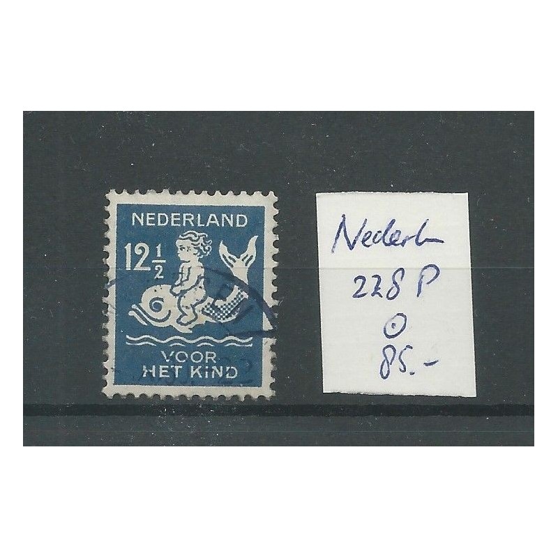 Netherlands 228P  Child Welfare 1928  plate flaw VFU/used  CV  85 €