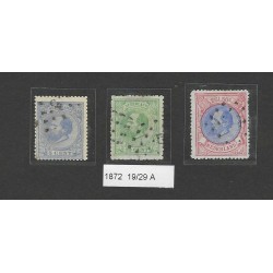 Netherlands 19-29 Willem III 1872  tandingscolectie VFU/used CV 2600 €