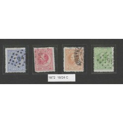 Netherlands 19-29 Willem III 1872  tandingscolectie VFU/used CV 2600 €