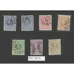 Netherlands 19-29 Willem III 1872  tandingscolectie VFU/used CV 2600 €