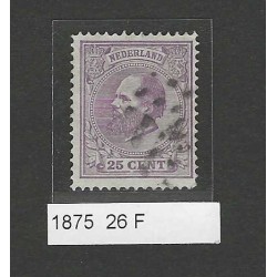 Netherlands 19-29 Willem III 1872  tandingscolectie VFU/used CV 2600 €
