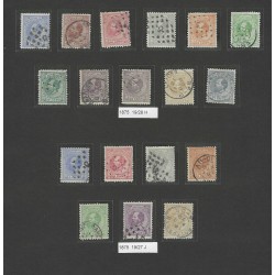Netherlands 19-29 Willem III 1872  tandingscolectie VFU/used CV 2600 €