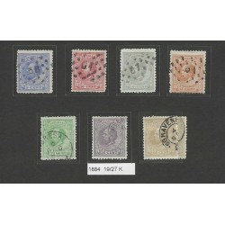 Nederland 19-29 Willem III 1872  tandingscolectie VFU/gebr CV 2600 €