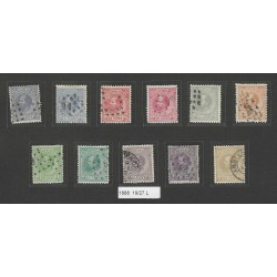 Netherlands 19-29 Willem III 1872  tandingscolectie VFU/used CV 2600 €