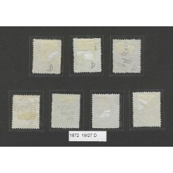 Netherlands 19-29 Willem III 1872  tandingscolectie VFU/used CV 2600 €