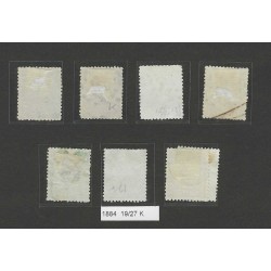 Netherlands 19-29 Willem III 1872  tandingscolectie VFU/used CV 2600 €
