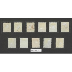 Netherlands 19-29 Willem III 1872  tandingscolectie VFU/used CV 2600 €