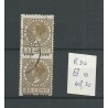 Netherlands R30 Syncopated perforation vertical pair VFU/used  CV 48,5 €