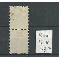 Netherlands R30 pair Two-sided Syncopated perforation MH/unused  CV 157,5 €