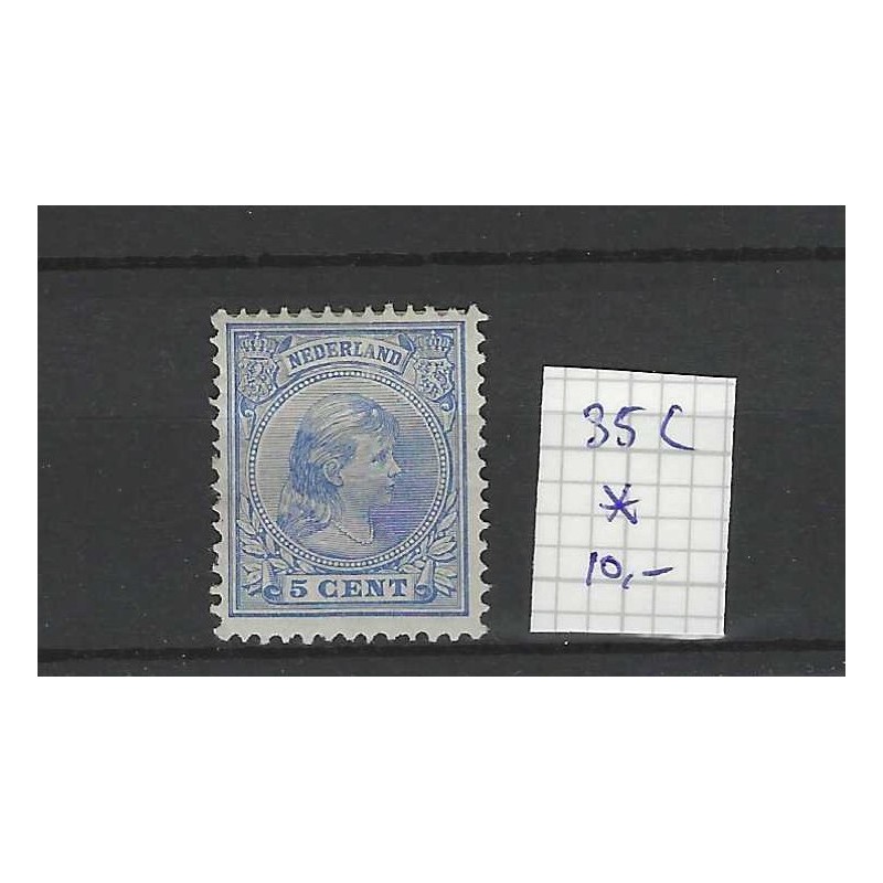 Nederland 35c wilhelmina  MH/ongebr CV 10 €