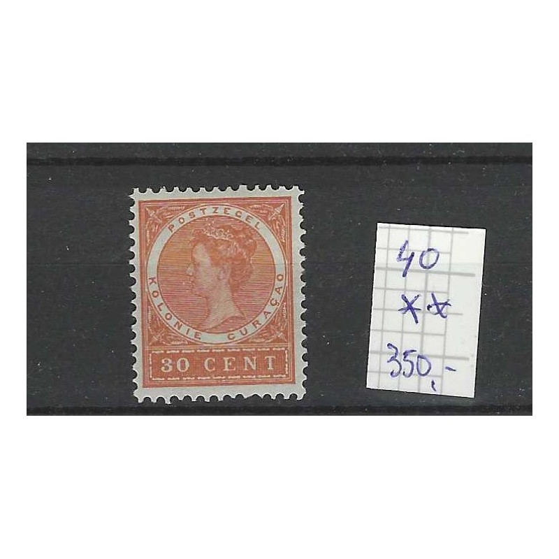 Curacao 40 Wilhelmina 30ct MNH/postfris CV 350 € Curacao 40 Wilhelmina 30ct MNH/postfris CV 350 €