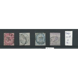 Belgium  Mi 30-35 King Leopold II VFU/used  CV 80 €