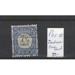 Netherlands P21 Postage due 1892 with "ZANDVOORT-1" Martin cancel VFU/used CV 50+ €