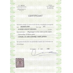 Nederland 18A Wapens 1869 puntstempel 107 CV 550 €  certificaat !