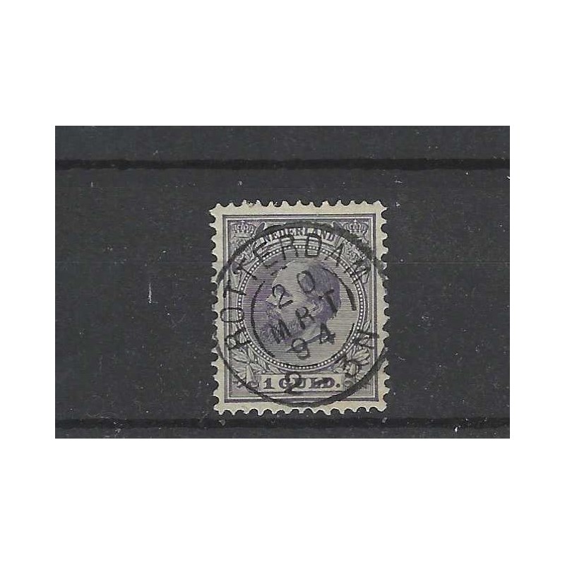 Nederland 28 Willem III 1872 met "ROTTERDAM 1894" kleinrond CV 50+ €