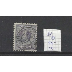 Netherlands 28 Willem III 1872 with "UTRECHT-3 1894" small round cancel CV 60+ €