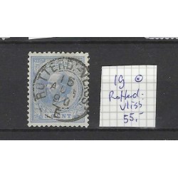 Netherlands 19 Willem III 1872 with "ROTTERD:VLISS:1890" small round cancel CV 55 €