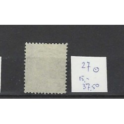 Netherlands 27 Willem III 1872 with "ROTTERD:GOUD:S 1889" small round cancel CV 53 €