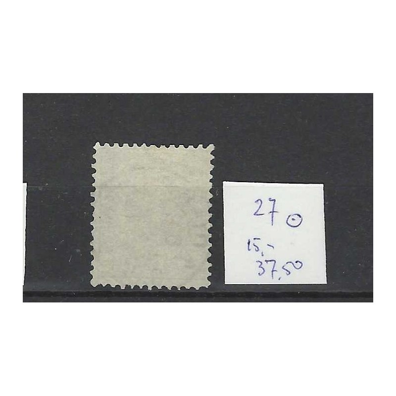 Netherlands 27 Willem III 1872 with "ROTTERD:GOUD:S 1889" small round cancel CV 53 €