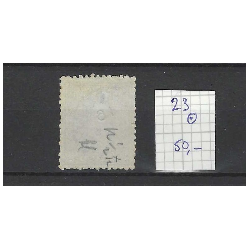 Nederland 23 Willem III 1872 met "ROTT:-KRALINGEN1883" kleinrond CV 50 €