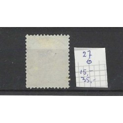 Netherlands 27 Willem III 1872 with "ROTTERD:KRUISK:1886" small round cancel CV 50 €
